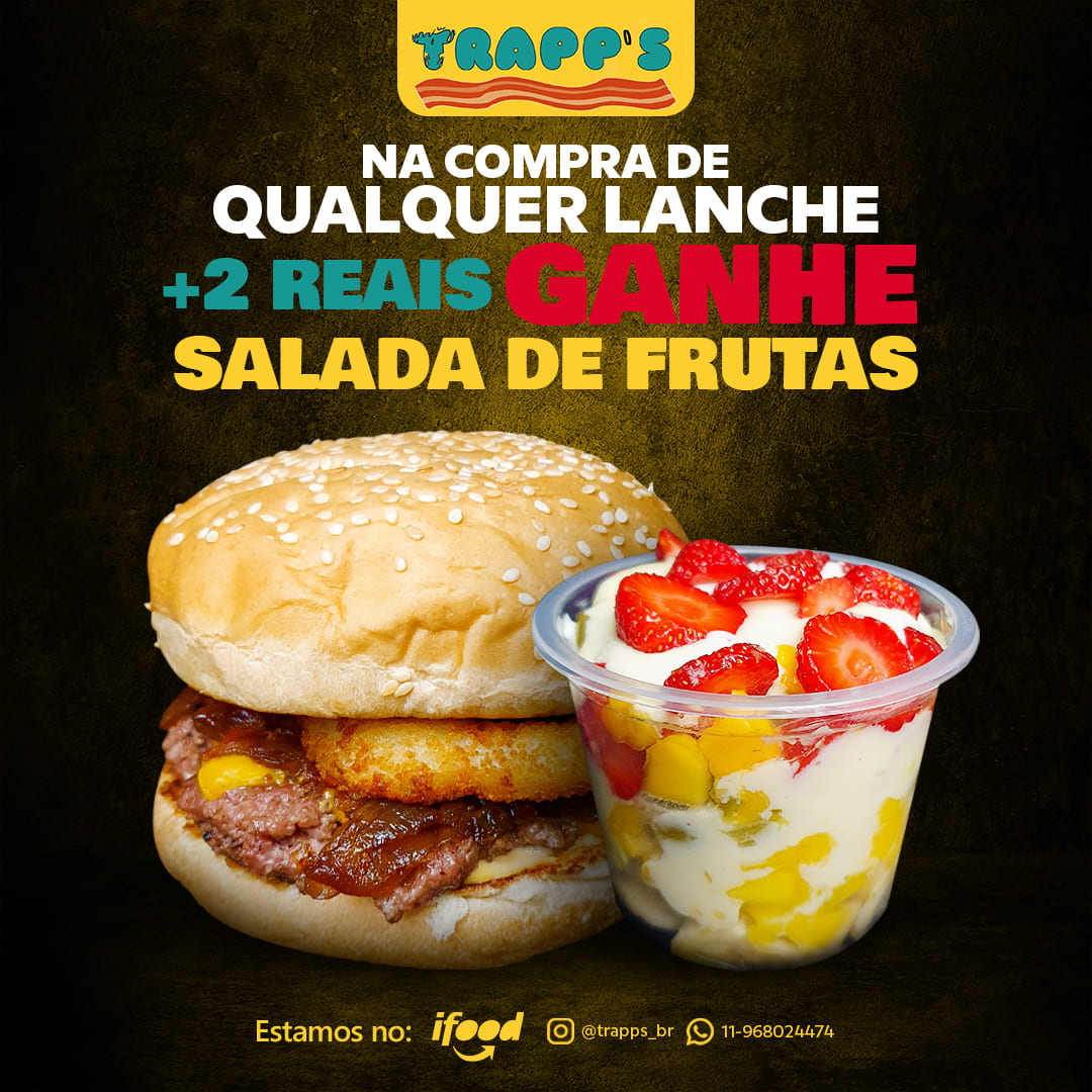 Post Trappz Hamburgueria - Promoção